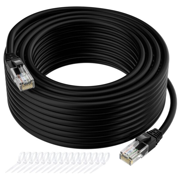 RJ45 Cat 6 Ethernet Patch Cable, 10Gpbs High-Speed Cable, 250MHz, Snagless,
